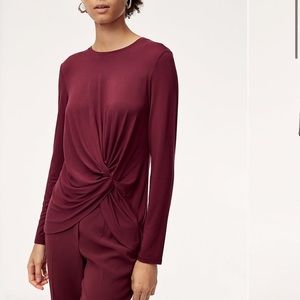 Babaton Adam long sleeve twisted top.